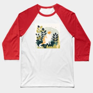 Cat in Nature Design Baseball T-Shirt